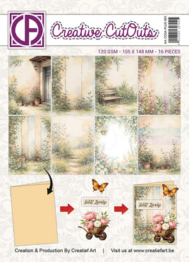 Creatief Art - A6 Paper Pad - My Happy Little Garden