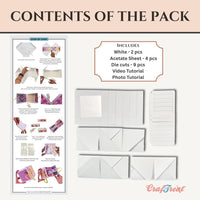 CrafTreat 3D Fold Shapes - Desk Organiser Photo Box - 2 sets