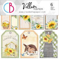 Farmhouse Garden - 6X6 Fussy Cut Vellum Paper Pack