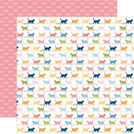 Cat Tracks - Echo Park Cat Lover Cardstock 12"X12"