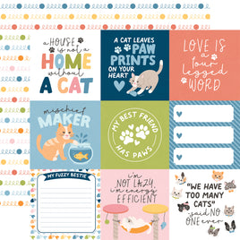 4x4 Journaling Cards - Echo Park Cat Lover Cardstock 12"X12"