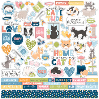 Cat Lover - Echo Park Elements Cardstock Stickers 12