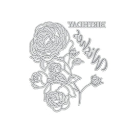 Birthday Wishes Floral - GoLetterPress Impression Stamp