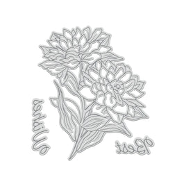 Best Wishes Floral - GoLetterPress Impression Stamp