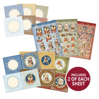 Delightful Patchwork Pals at Christmas Decoupage Card Kit