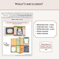 Craftreat Scrapbook Blank Quick Folio - Match Box Folio