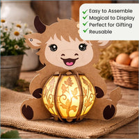 CrafTreat DIY Paper Lanterns - Fluffy Cow