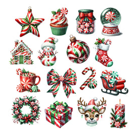 Candy Cane Christmas Ephemera Pack