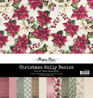 Christmas Holly Basics 12x12 Paper Collection 35142