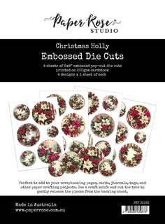 Christmas Holly Embossed Die Cuts 35163
