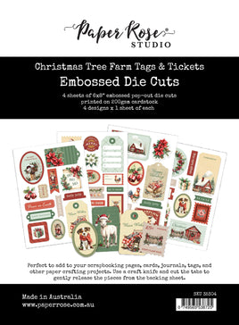 Christmas Tree Farm Tags & Tickets Embossed Die Cuts 35304