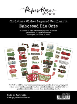 Christmas Wishes 6 x 8" Layered Sentiments 37150