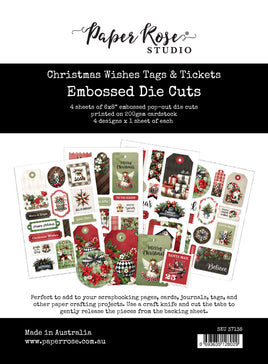 Christmas Wishes 6x8" Tags & Tickets Embossed Die Cuts 37138