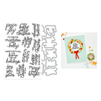 Hero Arts Very Merry Wishes Stamp & Cut