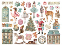 Winter Magic - Printed Decorative Die Cuts For Art And Craft