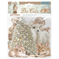 White Christmas - Printed Decorative Die Cuts For Art And Craft
