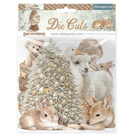 White Christmas - Printed Decorative Die Cuts For Art And Craft