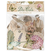 Flowers And Poems - Printed Decorative Die Cuts For Art And Craft