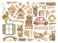 Cozy Family - Printed Decorative Die Cuts For Art And Craft
