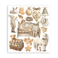 White Christmas - Printed Decorative Rub-On Selection For Art And Craft cm 20.5x23