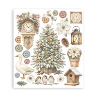 White Christmas - Printed Decorative Rub-On Selection For Art And Craft cm 20.5x23