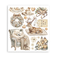White Christmas - Printed Decorative Rub-On Selection For Art And Craft cm 20.5x23