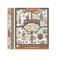 Gardens of Time - Stamperia Assortment Rub-On 6.1"x6.1" - 6/Pkg