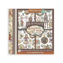 Gardens of Time - Stamperia Assortment Rub-On 6.1"x6.1" - 6/Pkg