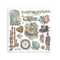 Gardens of Time - Stamperia Assortment Rub-On 6.1"x6.1" - 6/Pkg