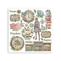 Gardens of Time - Stamperia Assortment Rub-On 6.1"x6.1" - 6/Pkg