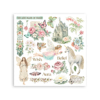 Wonderland - Stamperia Assortment Rub-On 6.1"x6.1" - 6/Pkg