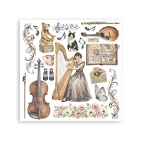 Symphony - Stamperia Printed Decorative Rub-On Kit