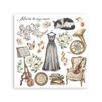 Symphony - Stamperia Printed Decorative Rub-On Kit