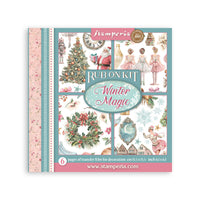 Winter Magic - Printed Decorative Rub-On Kit For Art And Craft cm 15.5x15.5