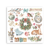 Winter Magic - Printed Decorative Rub-On Kit For Art And Craft cm 15.5x15.5