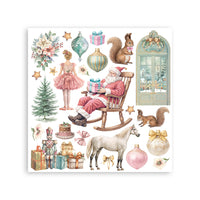 Winter Magic - Printed Decorative Rub-On Kit For Art And Craft cm 15.5x15.5