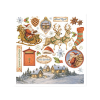 Silent Night - Printed Decorative Rub-On Kit For Art And Craft cm 15.5x15.5