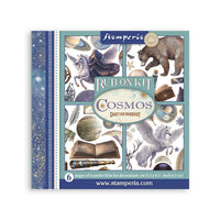 Printed Decorative Rub On Kit For Art And Craft cm 15.5x15.5 - Cosmos