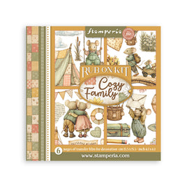 Cozy Family - Printed Decorative Rub On Kit