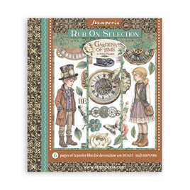 Gardens of Time - Stamperia Rub-On Selection 8x9 - 6/Pkg