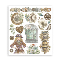 Gardens of Time - Stamperia Rub-On Selection 8x9 - 6/Pkg