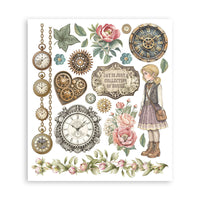Gardens of Time - Stamperia Rub-On Selection 8x9 - 6/Pkg