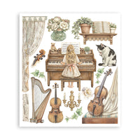 Symphony - Stamperia Printed Decorative Rub-On