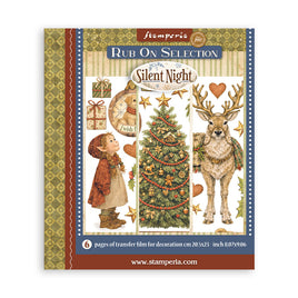 Silent Night - Printed Decorative Rub-On Selection For Art And Craft cm 20.5x23
