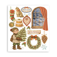 Silent Night - Printed Decorative Rub-On Selection For Art And Craft cm 20.5x23