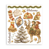 Silent Night - Printed Decorative Rub-On Selection For Art And Craft cm 20.5x23
