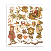 Silent Night - Printed Decorative Rub-On Selection For Art And Craft cm 20.5x23