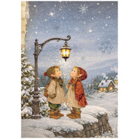 Silent Night - Printed 6 Rice Paper A4 Selection For Art And Craft