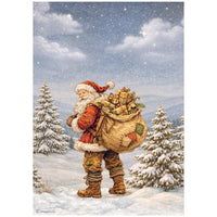 Silent Night - Printed 6 Rice Paper A4 Selection For Art And Craft