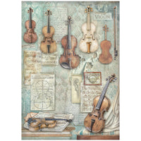 Symphony - Stamperia Printed 6 Rice Paper A4